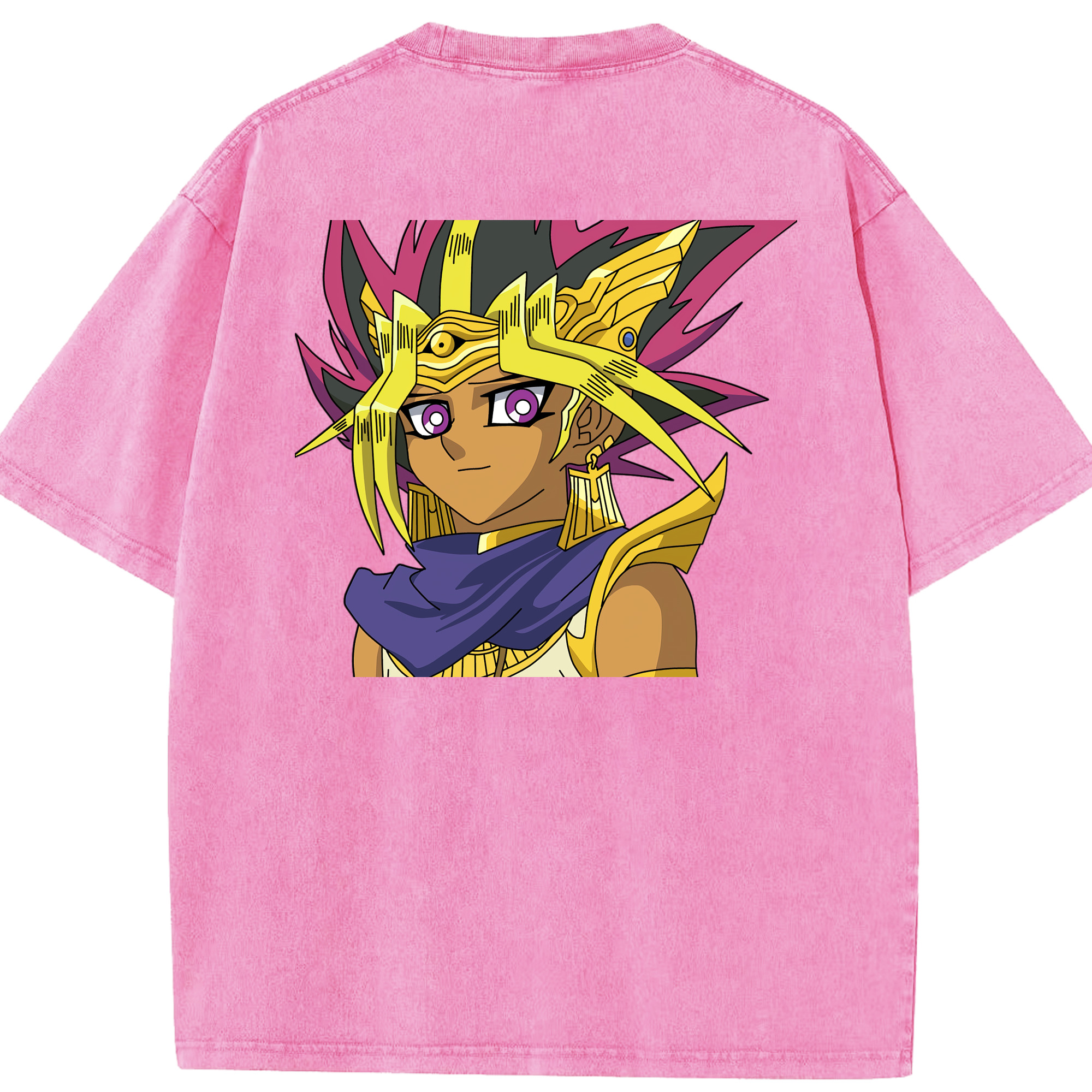 （画像用） 遊☆戯☆王 Yu-Gi-Oh! 綿100% ヴィンテージ風 半袖Tシャツ（背面プリント）
